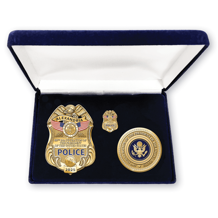 Alexandria Police Department 2025 Inaugural Badge, Coin and Pin Set