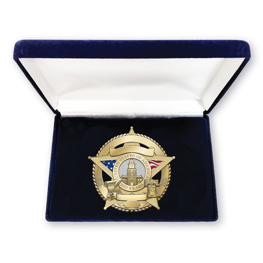 250th Anniversary Independence Hall Badge and Presentation Box
