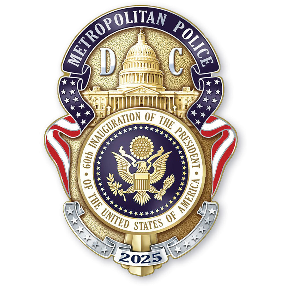 D.C. Metropolitan Police Department 60th Presidential Inauguration Badge, Coin, & Pin Set for Invited Members