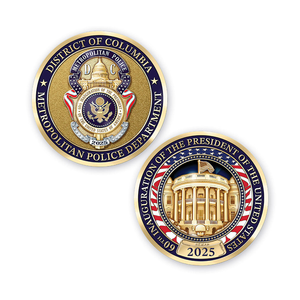 D.C. Metropolitan Police Department 60th Presidential Inauguration Badge, Coin, & Pin Set for Invited Members