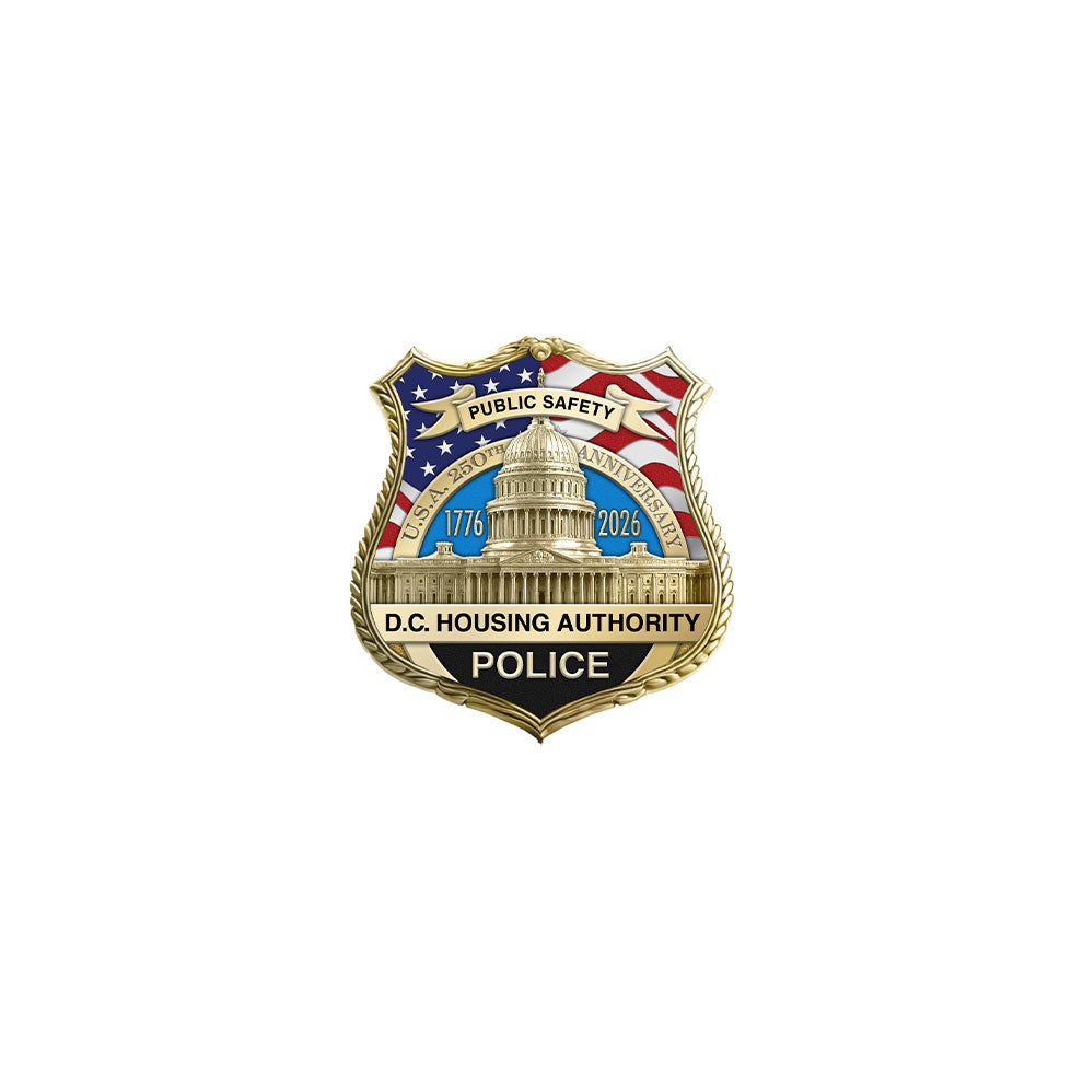 DC Housing Authority Police America's 250th Anniversary Badge, Coin and Pin Set