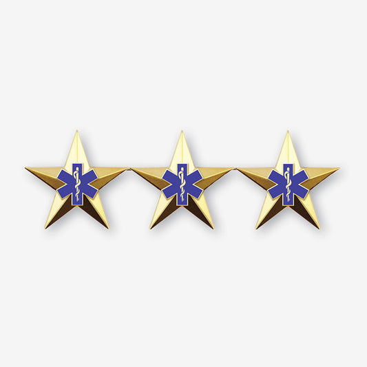 Emergency Medical Services Three Star Rank Insignia - Pair