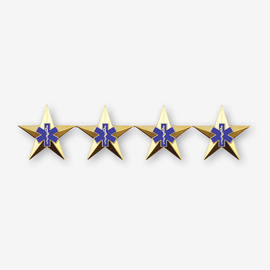 Emergency Medical Services Four Star Rank Insignia - Pair