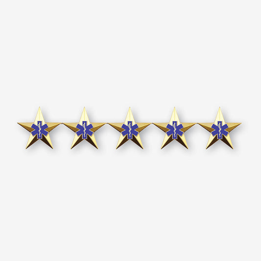 Emergency Medical Services Five Star Rank Insignia - Pair