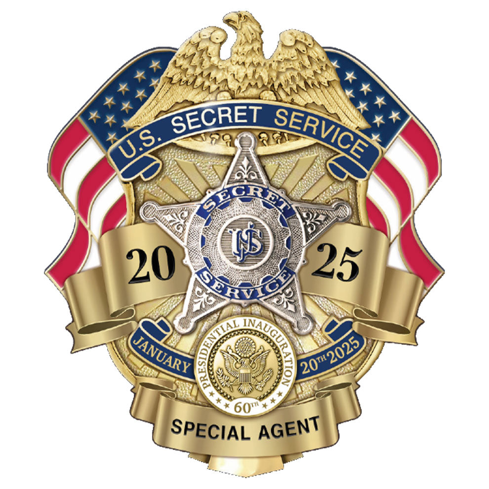 USSS Employee Recreation Association 60th Presidential Inauguration Badge in Presentation Case