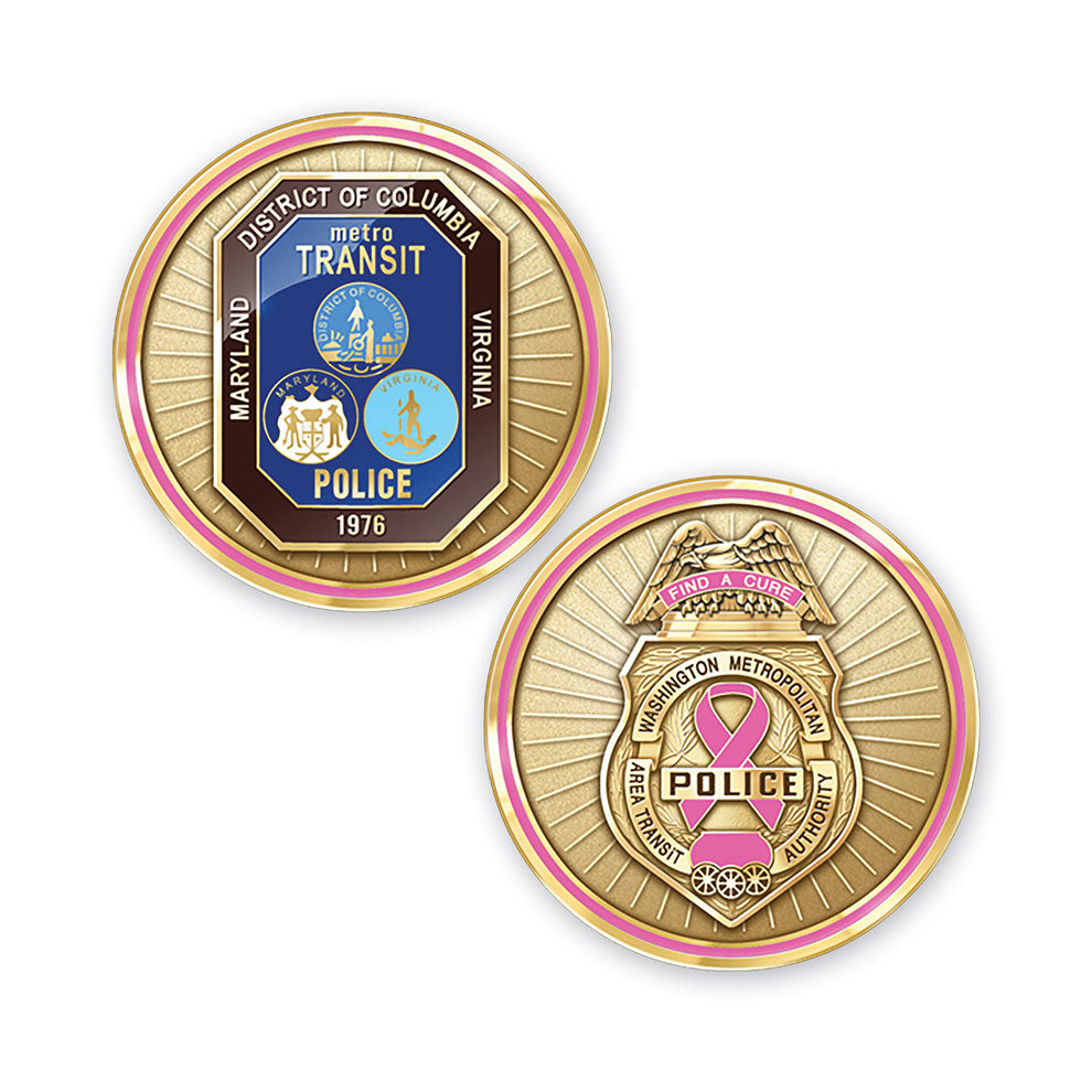 Special Purpose "Find A Cure" Metro Transit Police Coin
