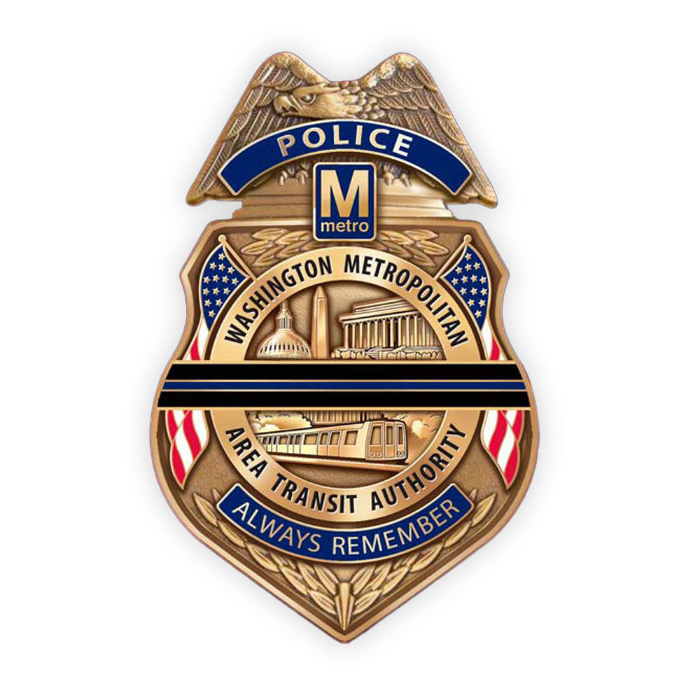 Washington Metro Area Transit Authority Police Memorial Badge