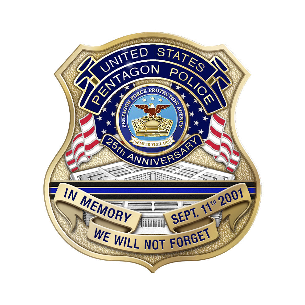 Pentagon Police 25th Anniversary of 9/11 Badge