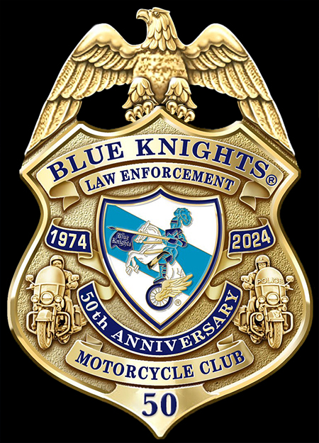 Blue Knights Motorcycle Club 50th Anniversary Badge