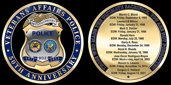 Veterans Affairs Police 50th Anniversary Coin