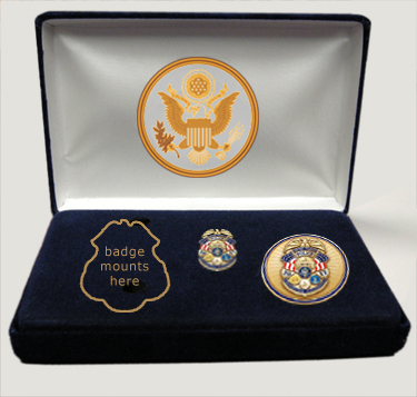 Amtrak Police 58th Inauguration of the President Badge, Coin, and Mini-Badge Lapel Pin Set