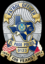 El Paso Police Special Purpose Anniversary/Memorial Mini Badge Lapel Pin