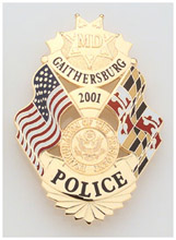 Gaitherburg 2001 Police Badge