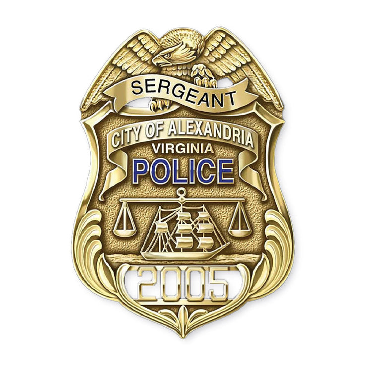 Alexandria Police Department Duty and Veteran Police Badge