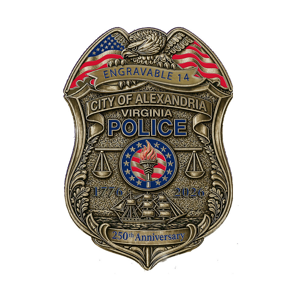 Alexandria Police Department America's 250th Birthday Badge