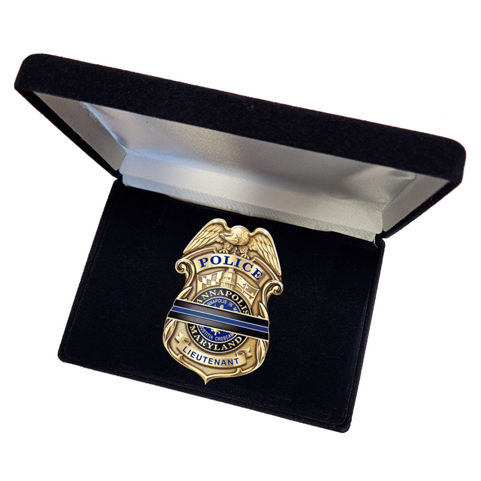 Annapolis Police Department Memorial Badge in Deluxe Presentation Box