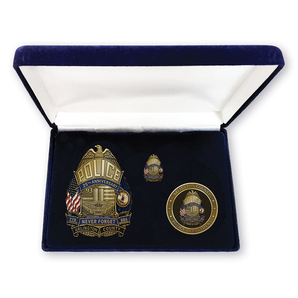 Arlington County PD 9-11 Anniversary Badge Set