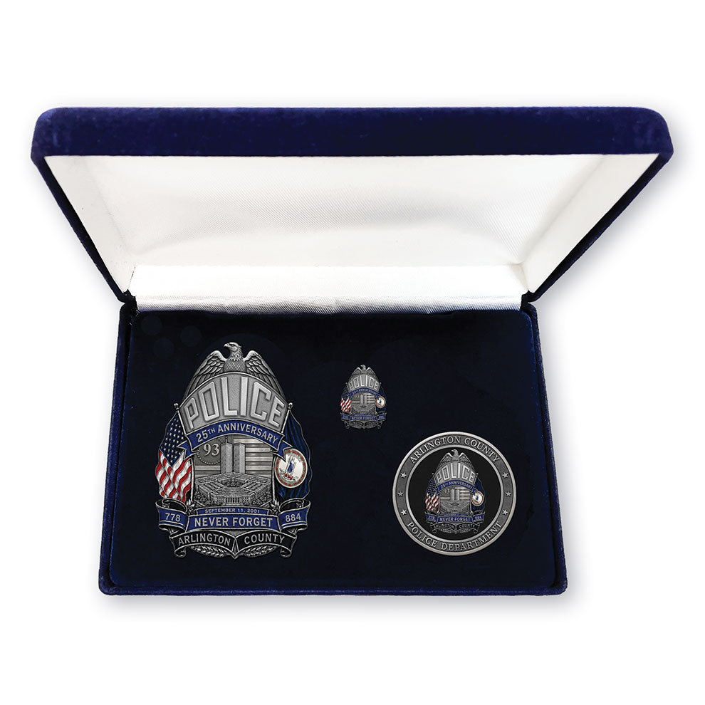 Arlington County PD 9-11 Anniversary Badge Set