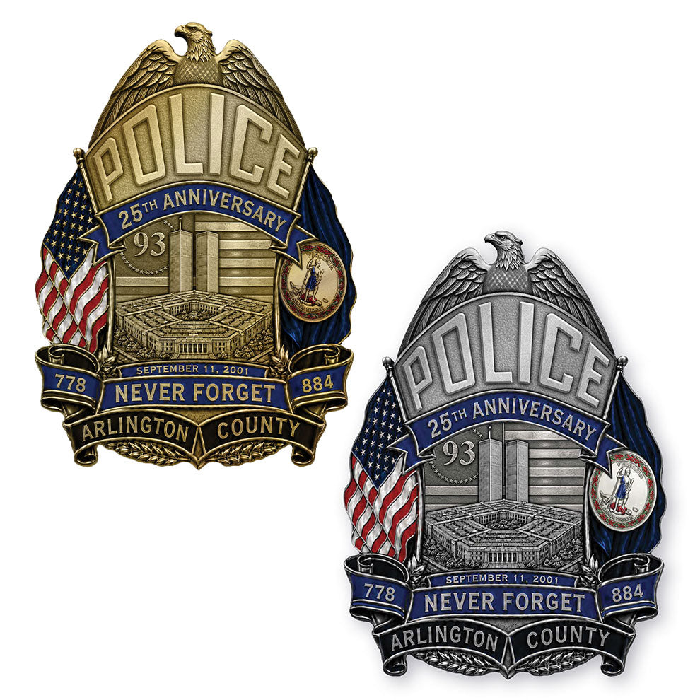 Arlington County PD 9-11 Anniversary Badge