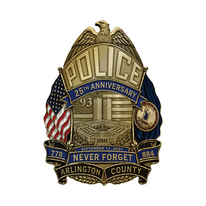 Arlington County PD 9-11 Anniversary Badge Set