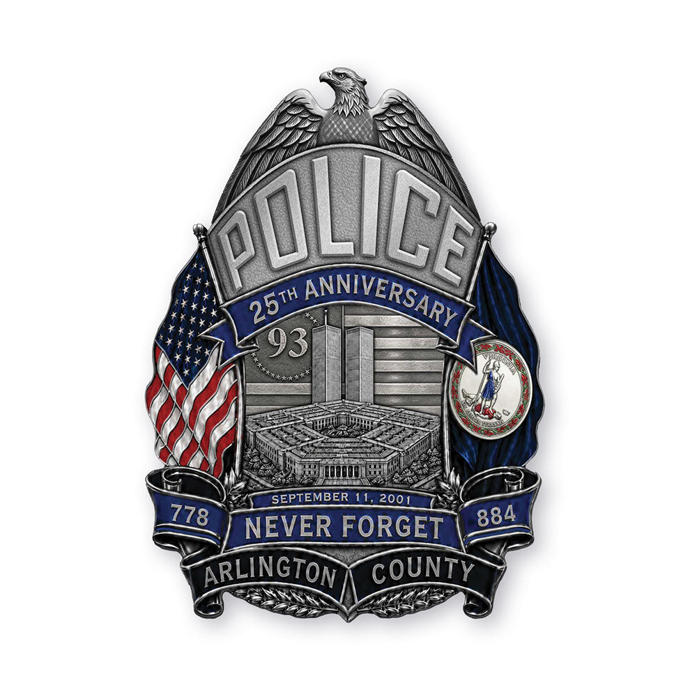 Arlington County PD 9-11 Anniversary Badge