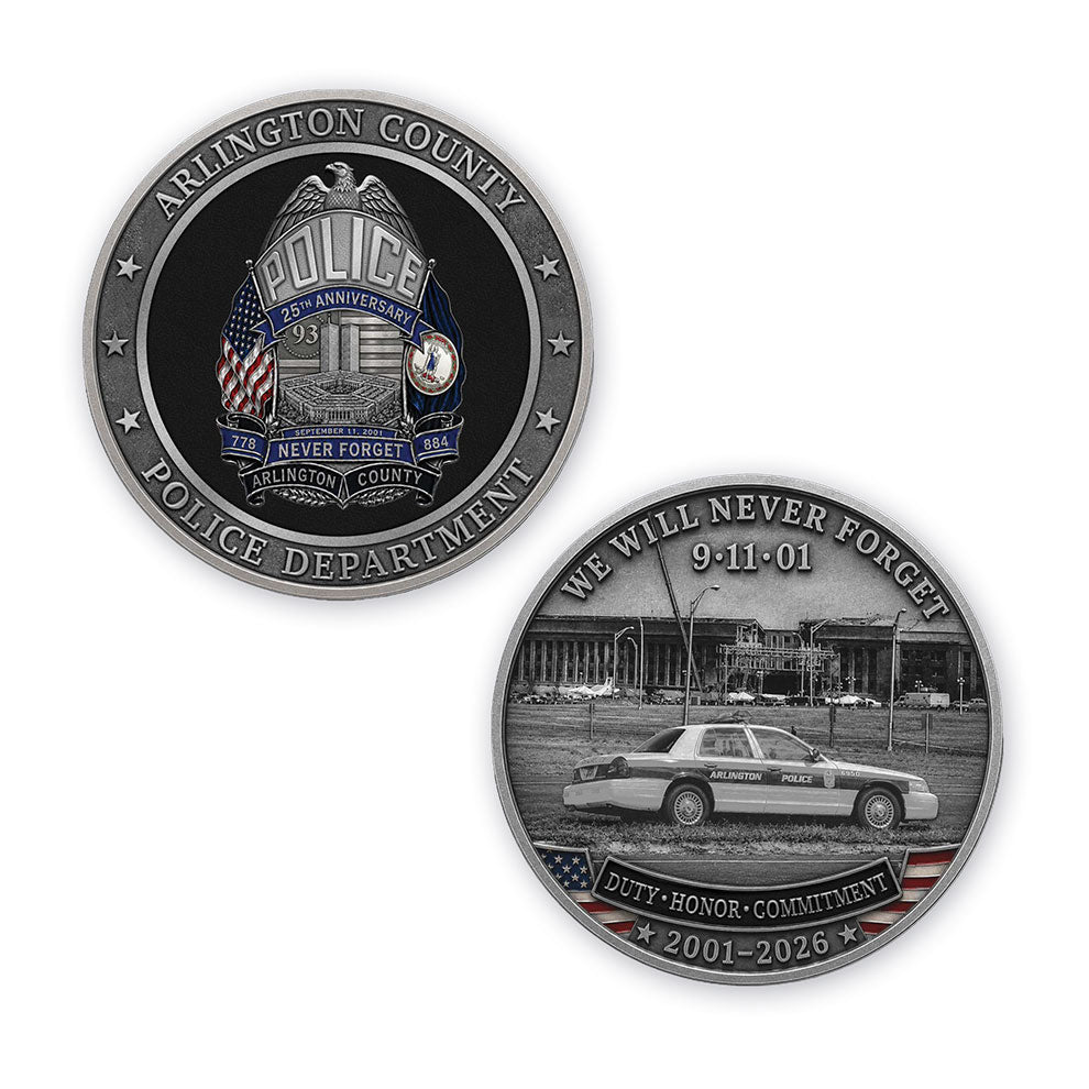 Arlington County PD 9-11 Anniversary Badge Set