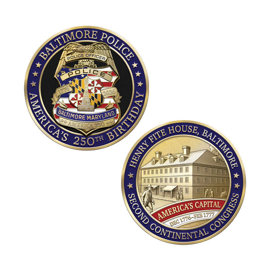 Baltimore Police Department America's 250th Birthday Coin