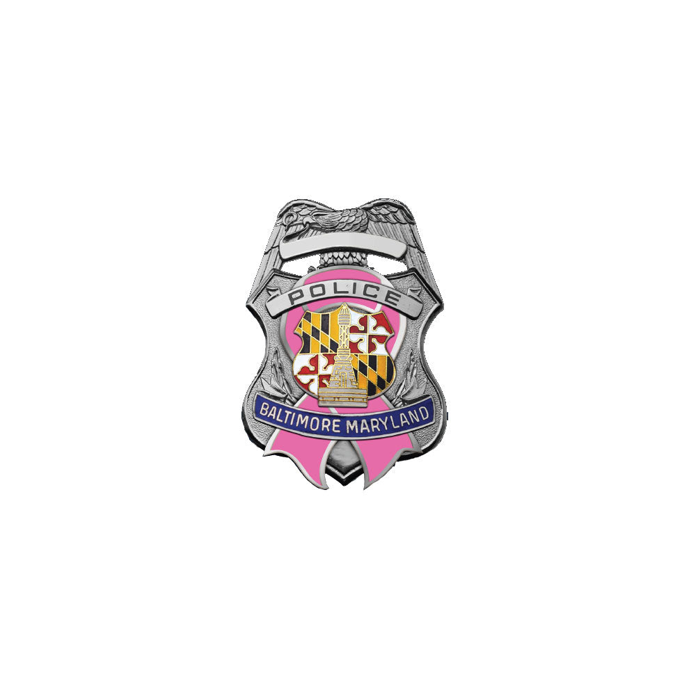 Baltimore Police Department Breast Cancer Badge, Coin and Pin Set