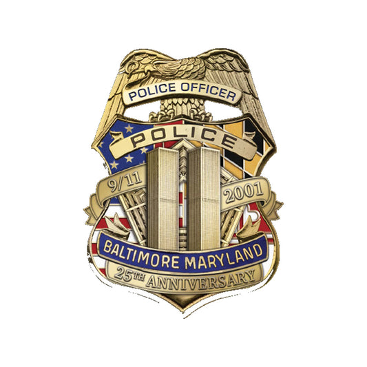 Baltimore Police Department September 11th 25th Anniversary Badge