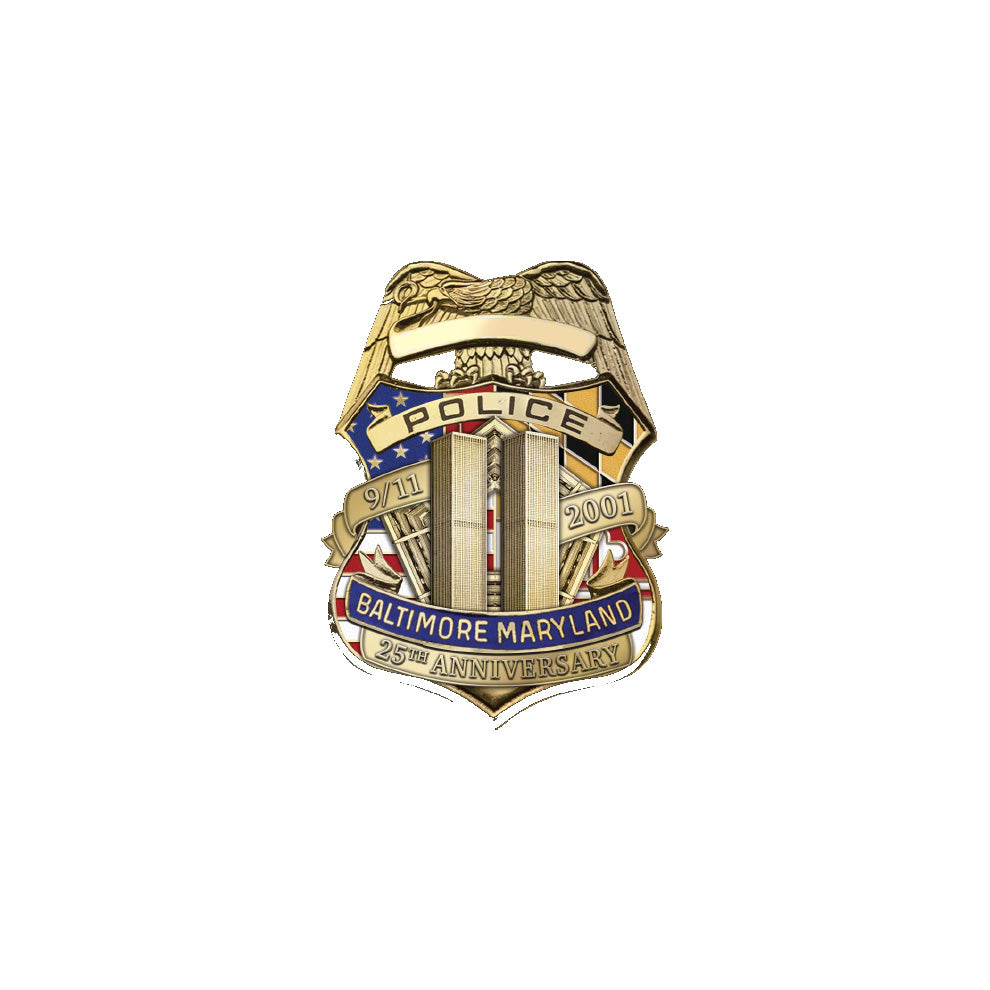 Baltimore Police Department September 11th 25th Anniversary Badge Set