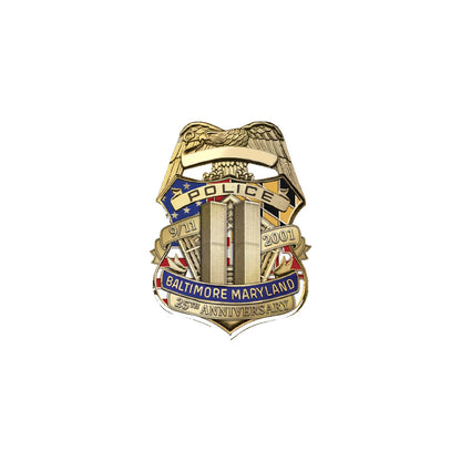 Baltimore Police Department September 11th 25th Anniversary Badge Set