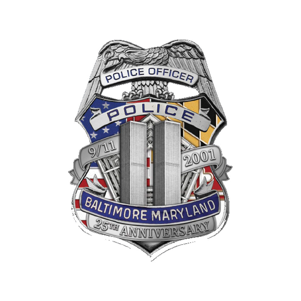 Baltimore Police Department September 11th 25th Anniversary Badge Set