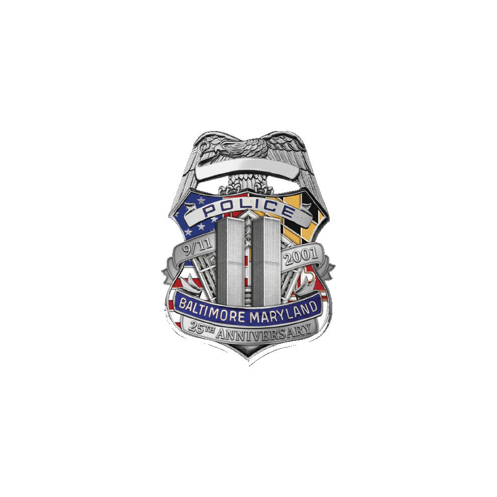 Baltimore Police Department September 11th 25th Anniversary Badge Set