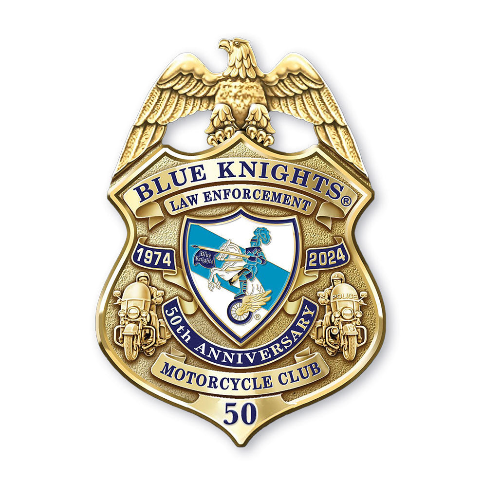 Blue Knights Motorcycle Club 50th Anniversary Badge