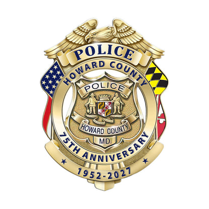 Howard County 75th Anniversary Badge, Coin, and Pin Set