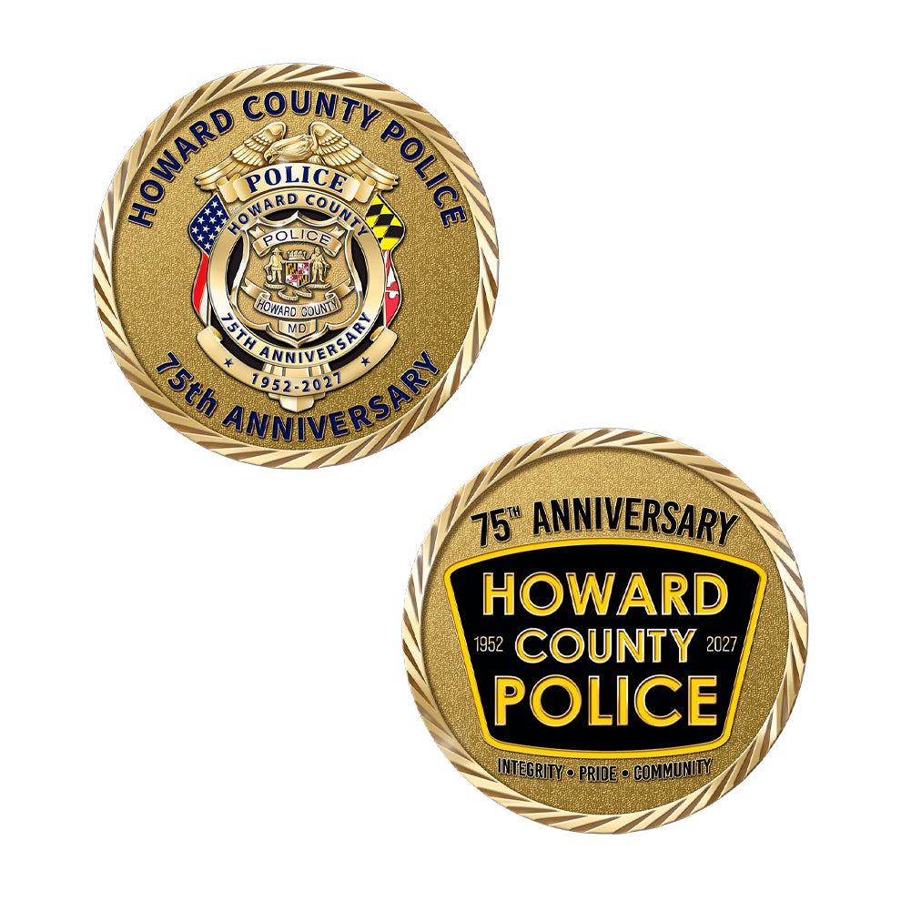 Howard County 75th Anniversary Badge, Coin, and Pin Set