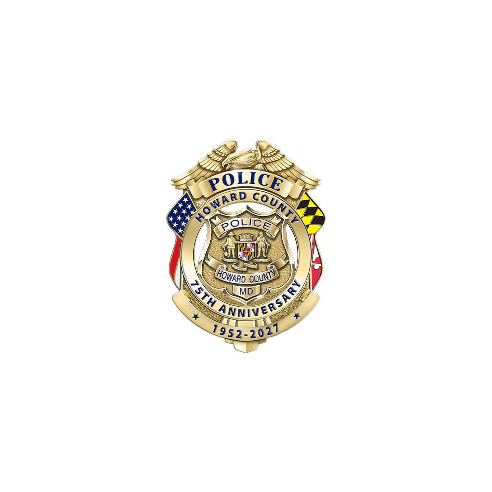 Howard County 75th Anniversary Badge, Coin, and Pin Set