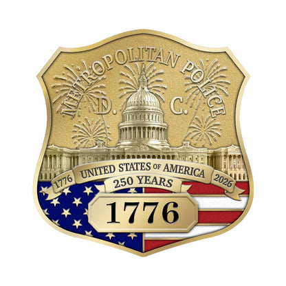 MPD 250th Anniversary of the United States Badge, Coin and Pin Set - G.O.