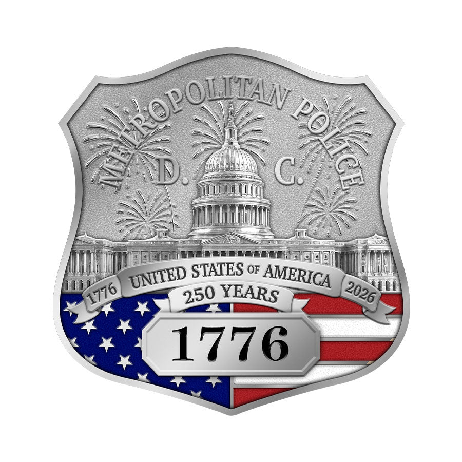 MPD 250th Anniversary of the United States Badge, Coin and Pin Set - G.O.