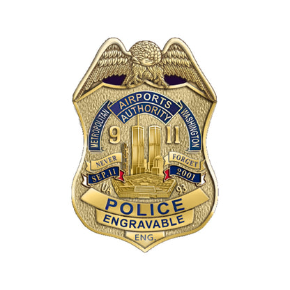 MWAA September 11th 25th Anniversary Police Badge, Coin, and Pin Set