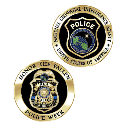 NGA Police Week Badge, Coin, and Pin Set