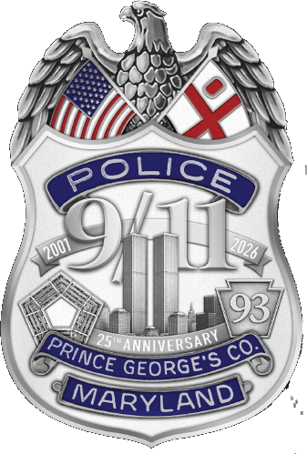 Prince George's County Police Department 9/11 25th Anniversary Badge