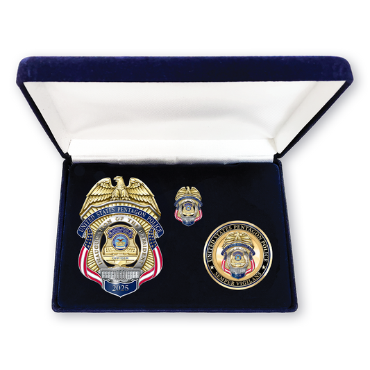 Pentagon Police 2025 Inauguration Badge, Coin and Pin Set