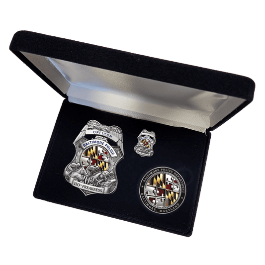 Baltimore Police 150th Running of the Preakness Badge, Coin and Lapel Pin