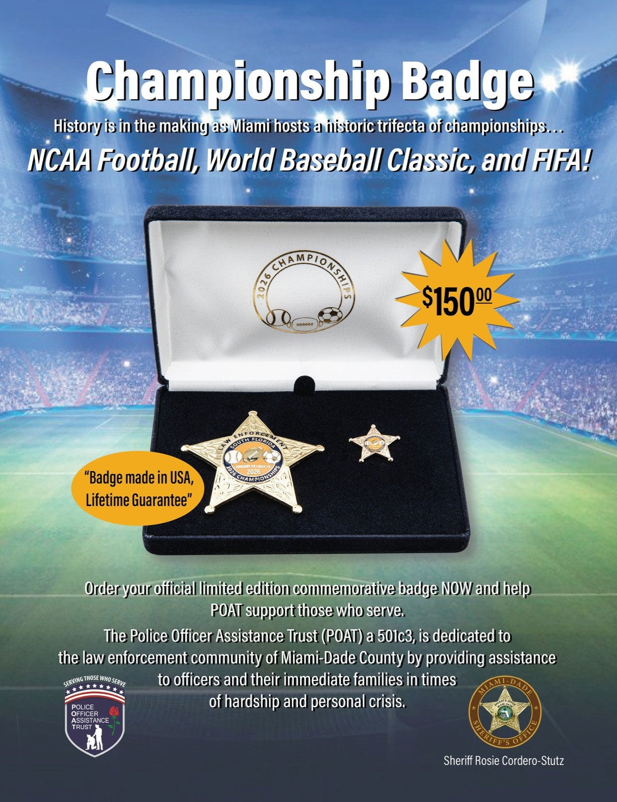 Official POAT Championship Commemorative Badge Flyer