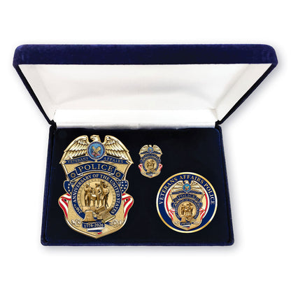 Veterans Affairs 250th Anniversary Badge, Coin, and Pin Set