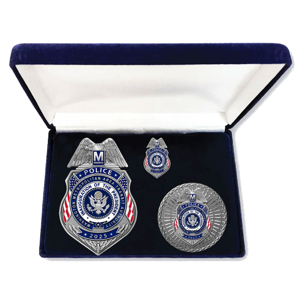 WMATA MTP 2025 Inaugural Badge, Coin and Pin Set