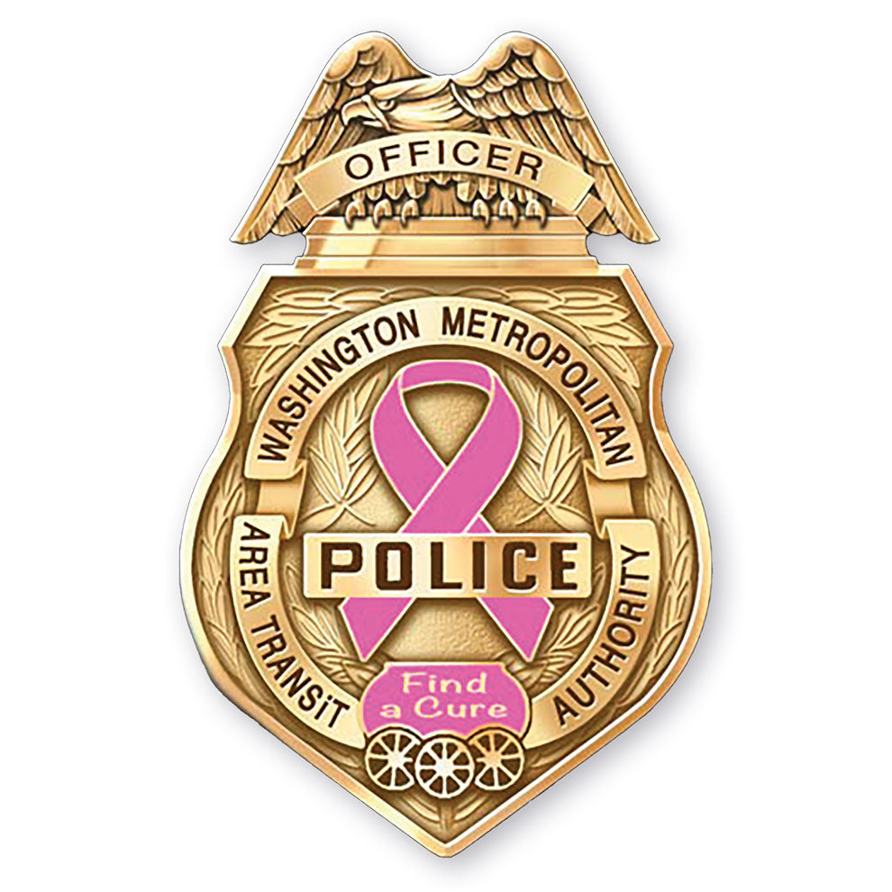 Special Purpose "Find A Cure" Metro Transit Police Badge