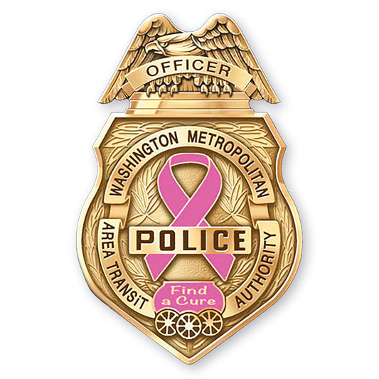 Special Purpose "Find A Cure" Metro Transit Police Badge