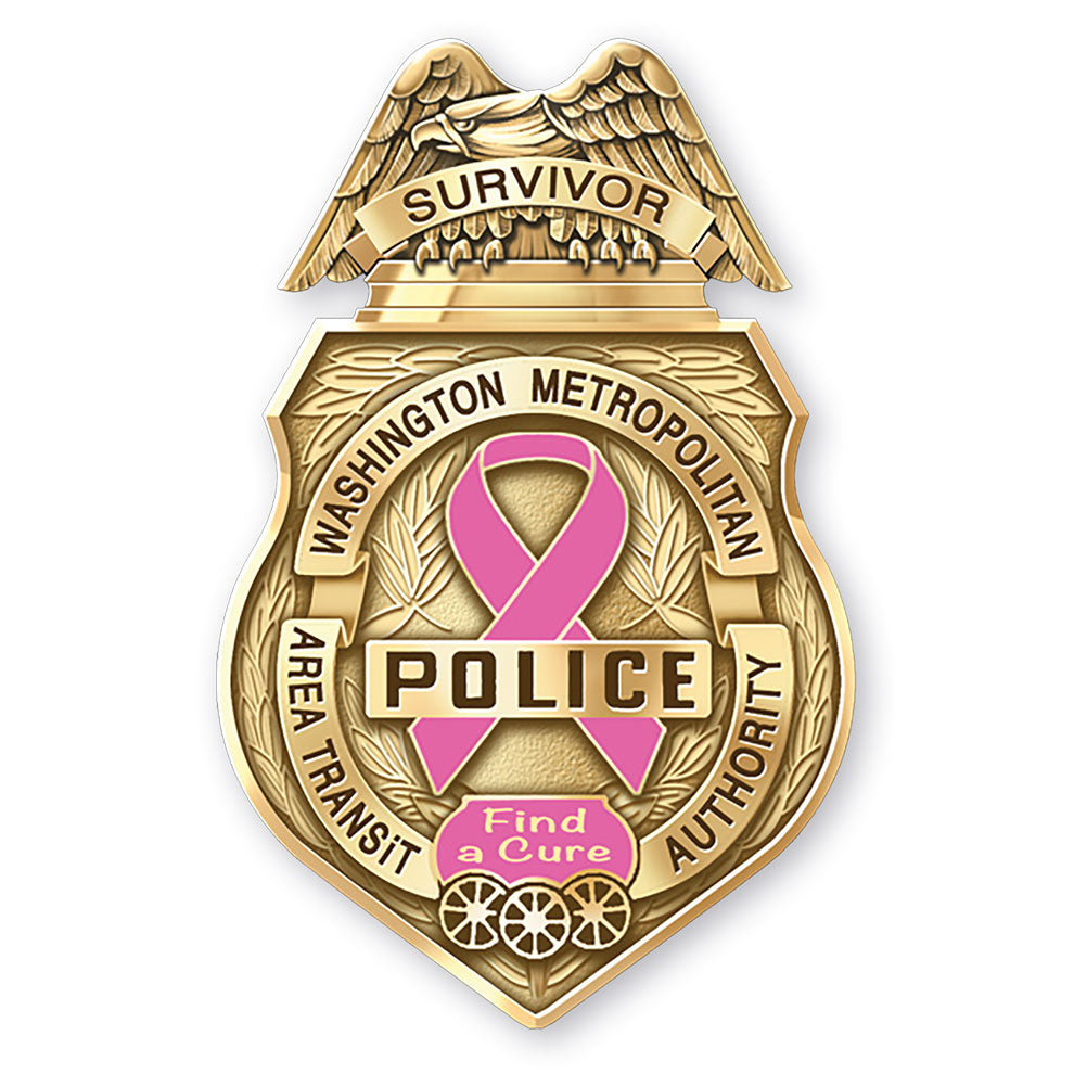 Special Purpose "Find A Cure" Metro Transit Police Badge